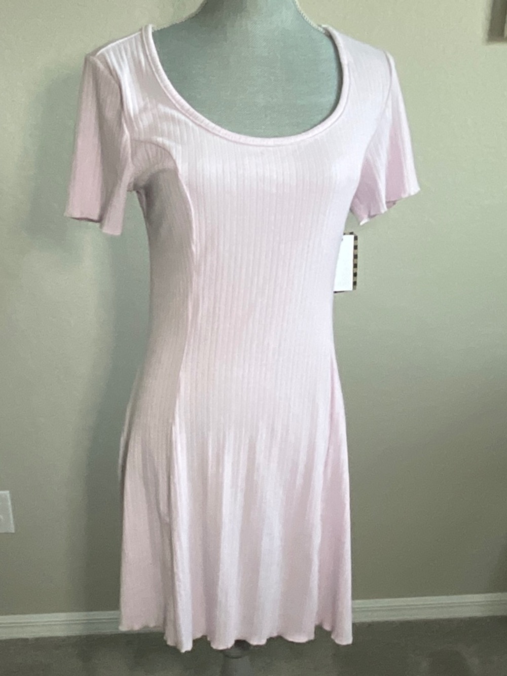 NWT Vans Ribbed Fit Flare Dress Size M Light Lilac